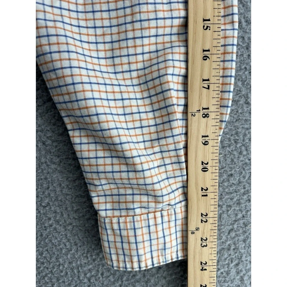 Polo Ralph‎ Lauren Shirt Mens 16.5 Classic Fit Tattersall Check Flesh Pony